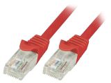 LAN кабел, U/UTP, cat. 6, CCA, червен, 0.5m, 24AWG 123758
