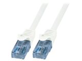 LAN кабел, U/UTP, cat. 6a, CCA, бял, 500mm, 26AWG
