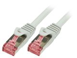 LAN кабел, S/FTP, cat. 6, Cu, бял, 0.25m, 27AWG