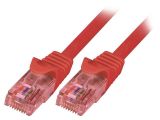 LAN кабел, U/UTP, cat. 6, Cu, червен, 0.25m, 26AWG