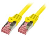 LAN кабел, S/FTP, cat. 6, Cu, жълт, 0.25m, 27AWG