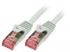 LAN кабел, S/FTP, cat. 6, Cu, бял, 0.5m, 27AWG