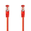 LAN кабел, S/FTP, cat. 6, Cu, червен, 0.5m, 28AWG, CCGL85221RD05, Nedis
