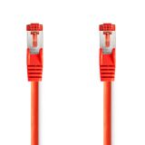 LAN cable, S/FTP, cat. 6, Cu, red, 0.5m, 28AWG, CCGL85221RD05, Nedis