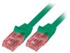 LAN кабел, U/UTP, cat. 6, Cu, зелен, 0.5m, 26AWG