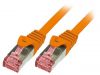 LAN кабел, S/FTP, cat. 6, Cu, оранжев, 0.5m, 27AWG