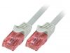 LAN кабел, U/UTP, cat. 6, Cu, сив, 1m, 26AWG