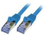 LAN кабел, S/FTP, cat. 6a, Cu, син, 0.25m, 26AWG