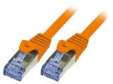 LAN кабел, S/FTP, cat. 6a, Cu, оранжев, 0.5m, 26AWG