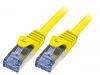LAN кабел, S/FTP, cat. 6a, Cu, жълт, 1m, 26AWG