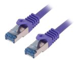 LAN кабел, S/FTP, cat. 6a, Cu, виолетов, 1m, 27AWG
