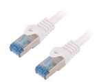 LAN кабел, S/FTP, cat. 6a, Cu, бял, 1.5m, 27AWG