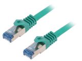 LAN кабел, S/FTP, cat. 6a, Cu, зелен, 1.5m, 27AWG