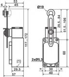 Краен изключвател, XCK-S141, SPDT-NO+NC, 10A/400VAC, регулируемо рамо с ролка - 2 - Викиват Краен изключвател, XCK-S141, SPDT-NO+NC, 10A/400VAC, регулируемо рамо с ролка - 2