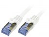 LAN кабел, S/FTP, cat. 6a, Cu, бял, 2m, 26AWG