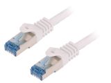 LAN кабел, S/FTP, cat. 6a, Cu, бял, 250mm, 26AWG