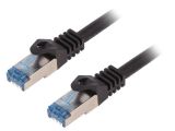 LAN кабел, S/FTP, cat. 6a, Cu, черен, 10m, 26AWG