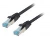 LAN кабел, S/FTP, cat. 6a, Cu, черен, 3m, 27AWG, IP20