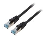 LAN кабел, S/FTP, cat. 6a, Cu, черен, 5m, 27AWG, IP20