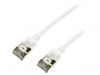 LAN кабел, U/FTP, cat. 6a, Cu, TPE, бял, 0.5m, 32AWG