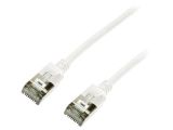 LAN кабел, U/FTP, cat. 6a, Cu, TPE, бял, 0.5m, 32AWG
