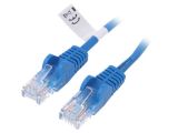 LAN кабел, U/UTP, cat. 5e, Cu, син, 0.5m