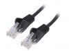 LAN кабел, U/UTP, cat. 5e, Cu, черен, 0.5m