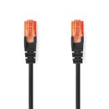 LAN cable, S/FTP, cat. 6, Cu, black, 0.5m, 28AWG, CCGL85200BK05, Nedis