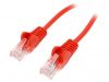 LAN кабел, U/UTP, cat. 5e, Cu, червен, 0.5m