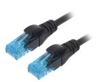 LAN кабел, U/UTP, cat. 5e, CCA, черен, 0.25m, 26AWG