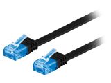 LAN кабел, U/UTP, cat. 6a, Cu, черен, 0.5m, 32AWG