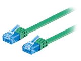 LAN кабел, U/UTP, cat. 6a, Cu, зелен, 0.5m, 32AWG