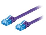 LAN кабел, U/UTP, cat. 6a, Cu, виолетов, 0.5m, 32AWG
