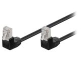 LAN кабел, F/UTP, cat. 5e, CCA, черен, 250mm, 26AWG