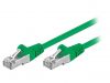 LAN кабел, F/UTP, cat. 5e, CCA, зелен, 0.25m, 26AWG