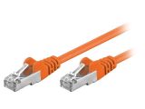 LAN кабел, F/UTP, cat. 5e, CCA, оранжев, 0.5m, 26AWG