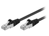 LAN кабел, F/UTP, cat. 5e, CCA, черен, 1m, 26AWG 124146