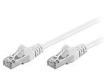 LAN кабел, F/UTP, cat. 5e, CCA, бял, 1m, 26AWG