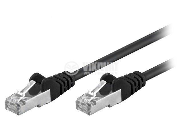 LAN кабел, F/UTP, cat. 5e, CCA, черен, 15m, 26AWG