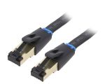 LAN кабел, U/FTP, Cat 8.1, OFC, TPE, черен, 0.5m