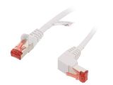LAN кабел, S/FTP, cat. 6, Cu, бял, 2m, 28AWG, -20/65°C