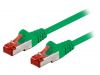 LAN кабел, S/FTP, cat. 6, CCA, зелен, 0.25m, 27AWG