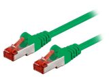 Patch cord, S/FTP, cat. 6, CCA, Green, 0.25m, 27AWG