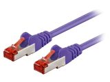 LAN кабел, S/FTP, cat. 6, CCA, виолетов, 0.25m, 27AWG