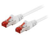 LAN кабел, S/FTP, cat. 6, CCA, бял, 0.25m, 27AWG