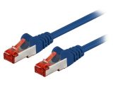 LAN кабел, S/FTP, cat. 6, CCA, син, 0.5m, 27AWG