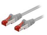 LAN кабел, S/FTP, cat. 6, CCA, сив, 0.5m, 27AWG