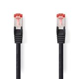 LAN cable, S/FTP, cat. 6, Cu, black, 0.25m, 28AWG, CCGL85221BK025, Nedis