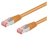 LAN кабел, S/FTP, cat. 6, Cu, оранжев, 0.25m, 28AWG