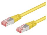 LAN кабел, S/FTP, cat. 6, Cu, жълт, 0.25m, 28AWG